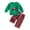 0$Green410, variant on Tiijoy Christmas Boys Outfits Long Sleeve Crewneck Sweatshirt Plaid Pants Set, Sizes 0-3T