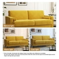 thumbnail image 2 of UIXE 62'' Loveseat Sofa for Living Room Indoor 2-seater Sofa Small Couch for Bedroom Office, Yellow, 2 of 5