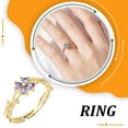 thumbnail image 3 of Thinsony Niche High-end Index Finger Ring Classic Four Leaf Flower For Dazzling Style Fashionable, 3 of 6