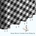 thumbnail image 6 of Black White Small Checkered Pattern Shower Curtain 84"x72" ,Bathroom Decorative Shower Curtains Set with 12 Hooks,Modern Waterproof Washable Shower Curtain, 6 of 6
