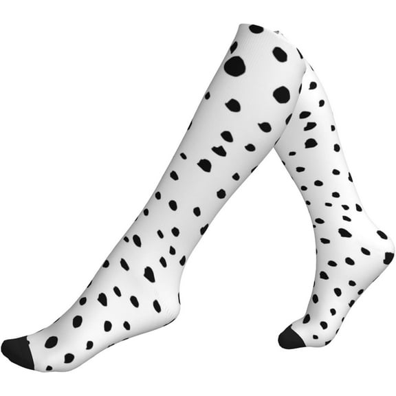 Compression Socks For Women Men Dalmatian Spots White Socks For Running Athletic Sports Nurse Travel