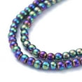 thumbnail image 4 of 10Strand Electroplate Glass Beads Strands Full Plated Round Multi-color Plated 2.5mm Hole: 0.7mm about 177pcs/Strand 14.09 inch(35.8cm), 4 of 4