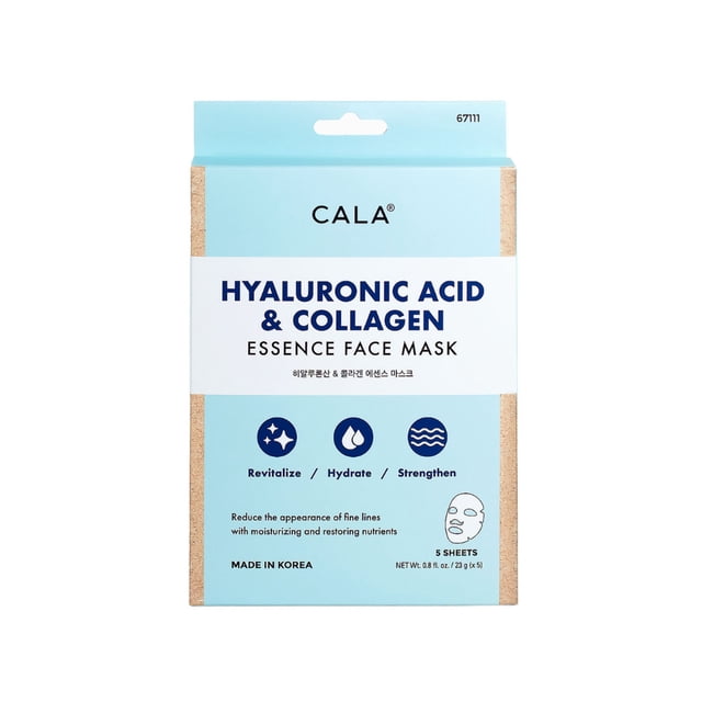 Mascarillas Faciales con Ácido Hialurónico y Colágeno – Rejuvenece e Hidrata | Pack x5