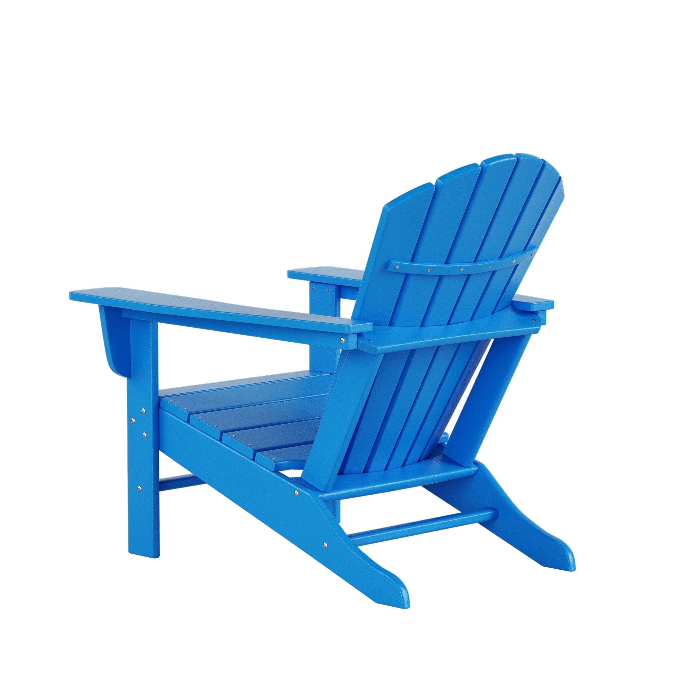 Polytrends  Altura Outdoor Eco-Friendly All Weather Poly Patio Adirondack Chair - Deep Seating Pacific Blue