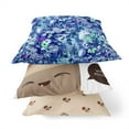 thumbnail image 6 of Amrita Sen Sea Garden Rose Suede Zippered Pillow with Insert in Red 16 x 16, 6 of 7