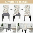 thumbnail image 4 of Printed Dining Room Chair Covers Set of 4, Stretch Kitchen Chair Covers Washable Parsons Chair Slipcover Removable Dining Chair Protectors for Hotel,Ceremony(Elegant Blossom), 4 of 6