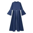 thumbnail image 6 of HULIJA Clergy Robe Dress for Womens Flared Sleeves Maxi Gown Church Robe Choir Performance Halloween Navy Blue XL, 6 of 7