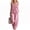 Pink, variant on Womens Ruffle Linen 2 Piece Outfits Summer V Neck Sleeveless Blouse Tops with Drawstring Baggy Pants Beach Vacation Wear S