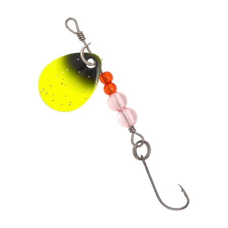 Spinner Fishing Lure 6 7cm Metal Spoon Hard Bait with Rotating Sequin Single Hook and Bead Body for Long Cast Micro Fishing