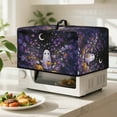 thumbnail image 2 of TSOVTHRID Ghost Pumpkin Violet Floral Print Microwave Oven Cover Dust Cover for Microwave Oven Halloween Decor Universal Small Appliance Covers Fingerprint Protection, 20.9"W x 15.7"D x 12.4"H, L, 2 of 7