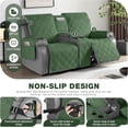 thumbnail image 4 of Waterproof Loveseat Recliner Cover with Console, Non-Slip Reclining Loveseat with Console Cover with Pocket, Split Recliner Sofa Covers Furniture Protector for Pets Dogs(2 Seater, Green), 4 of 6