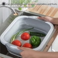 thumbnail image 2 of Yuarrent Tabla de cortar multifunción, cesta de drenaje plegable, lavabo de verduras plegable, organizador de cocina portátil Utensilios de cocina Yuarrent HA021654-00, 2 of 6