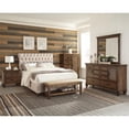thumbnail image 6 of Devon 4-piece Upholstered Queen Bedroom Set Beige and Burnished Oak, 6 of 14