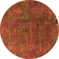 thumbnail image 1 of Ahgly Company Indoor Round Oriental Orange Industrial Area Rugs, 7' Round, 1 of 4