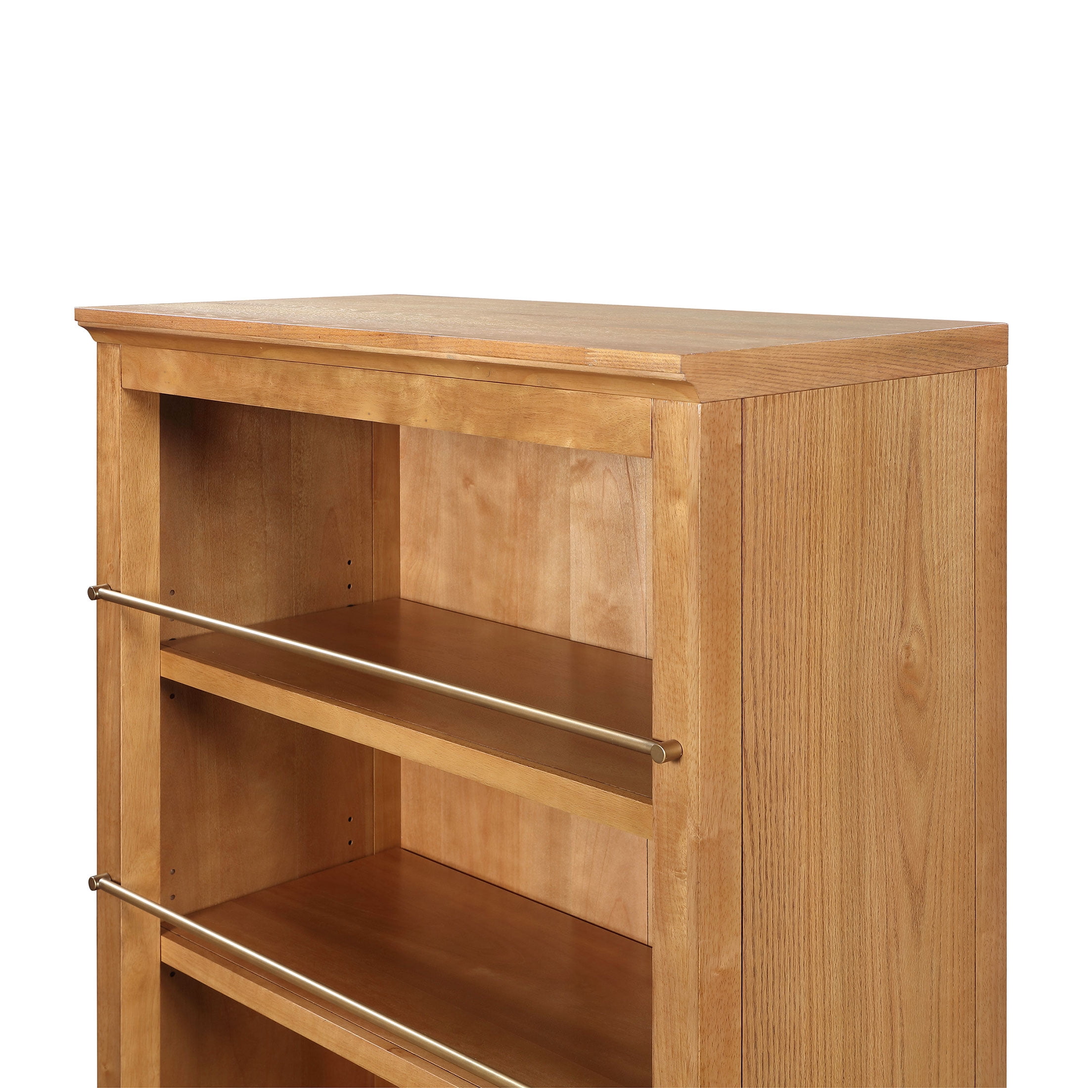 My Texas House Haven 5-Shelf Bookcase, Warm Brown Finish
