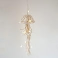 thumbnail image 3 of BYVUTE Jellyfish Wall Hanging, Art Decor Handmade Woven Boho Ornament Ocean Fish Wall Tapestry Macrame Hanger, for Office Bedroom Apartment Living Room Nursery Gallery (White), 3 of 15