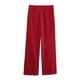 thumbnail image 4 of HH TRAF Nueva Moda Mujer Pantalones de Pierna Ancha Delgados de Cintura Alta Diseño Elegante de Bolsillo con Cremallera Pantalones Casuales Sueltos 3 Colores Mujer, 4 of 5