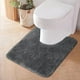 thumbnail image 4 of Felpuda de baño | Alfombra antideslizante de microfibra engrosada | Fondo de goma TPR de secado rápido absorbente de agua | Forma geométrica | Lavable | 50x50cm | 1-Pack, 4 of 5