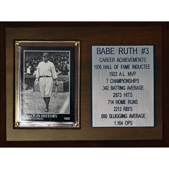 Babe Ruth New York Yankees 6'' x 8'' Plaque