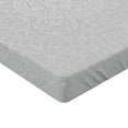 thumbnail image 2 of Ambesonne Grey and White Fitted Sheet, Oriental Design, California King, Grey, 2 of 3