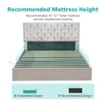 thumbnail image 4 of VELOCAVA Queen Size Bed Frame, Lift Up Storage Bed with Button Tufted Headboard, Under bed Storage, Linen Greige, 4 of 10
