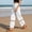 White, variant on Women's Elastic Waist Drawstring Crochet Lace Insert Lantern Pants, Breathable Comfort Casual Trousers for Everyday Wear & Outings White S