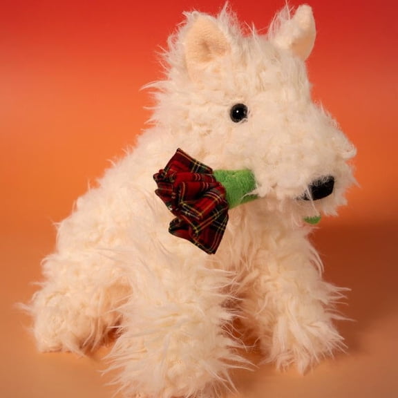 Soft And Soothing Plush Toys 25cm West Highland Dog Plush Doll Rose Puppy Fun Gift Idea