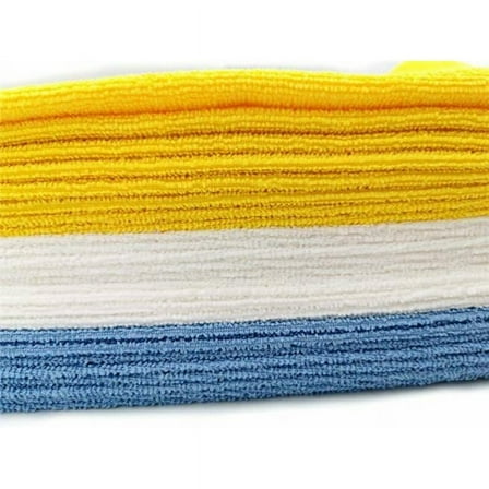 Microfiber Towel Assortment Ideal for Cleaning Fine, Multi Color - 25 Piece