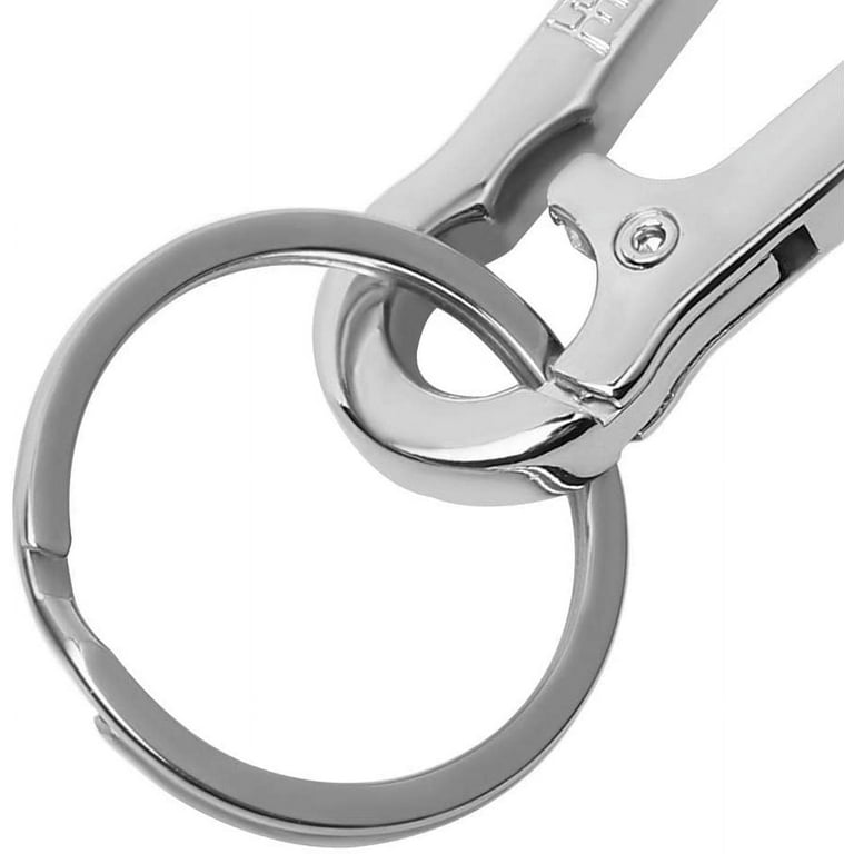 BrainKer 2 Pcs Keychain Clip Key Ring,Metal Carabiner Clips Keyring Keychains Chain Holder Organizer for Car and Keys Finder