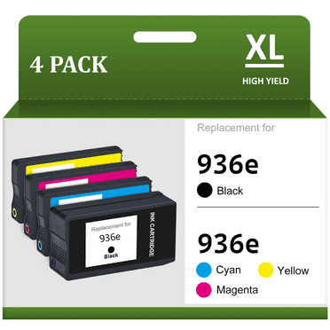 4 Pack 936e 936 Compatible Ink Cartridge Replacement for 9110 9130 Printer Series
