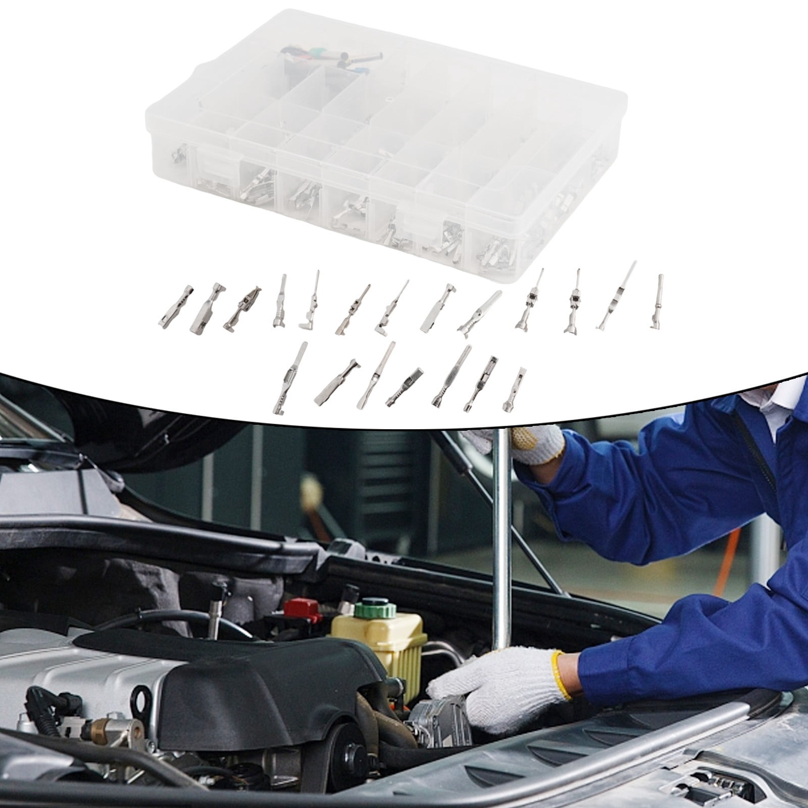 340pcs Terminal Pins Wire Harness Pins Male Female CAR Electrical Connector Kit