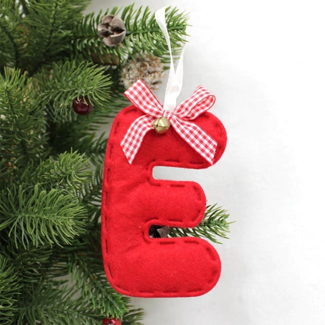 Adorno Colgante para Árbol de Navidad con 26 Letras | Adornos Navideños Personalizados para Hacer Tú Mismo | Decoración Colgante para Árbol de Navidad | Paquete de 1