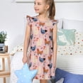 thumbnail image 4 of Fotbe Funny Chicken Vestido de Dormir para Niñas de 3 a 10 Años, Mangas Cortas, Estilo Princesa, Pijama Camisón con Mangas Voladas-Medium, 4 of 6