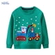 thumbnail image 2 of Little maven 2024 Otoño Verde Bebé Niños Ropa para Niños Ropa para Niños Bordado Dibujos Animados Excavadora Santa Claus Sudaderas, 2 of 5