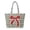 Christmas Bow Print, variant on Santa Claus Padded Large Tote Bag, Fluffy Spacious Shoulder Handbag for Christmas Gift Shopping Holiday Party, Lightweight Reusable Daily Grocery Carryall for Women
