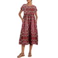 thumbnail image 4 of Vestido WROLEM casual de verano de algodón con bolsillos para mujer 2024, 4 of 5