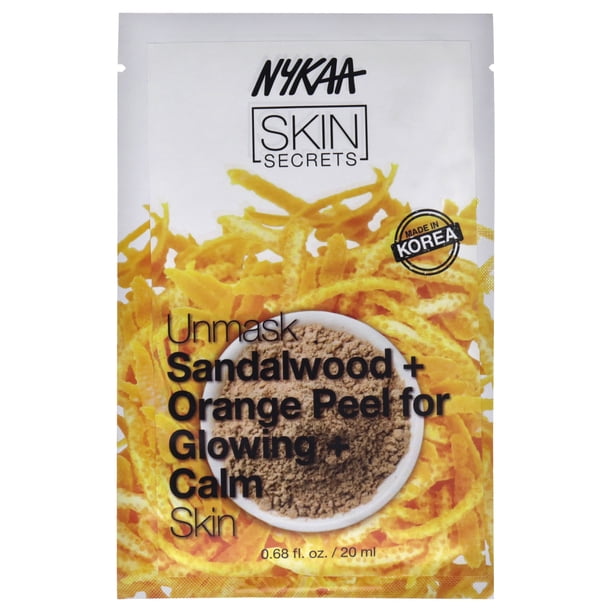 Mascarilla en hoja Nykaa Naturals Skin Secrets Sándalo y piel de naranja 1 pieza