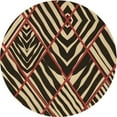 thumbnail image 1 of Ahgly Company Machine Washable Indoor Round Transitional Night Red Area Rugs, 6' Round, 1 of 7