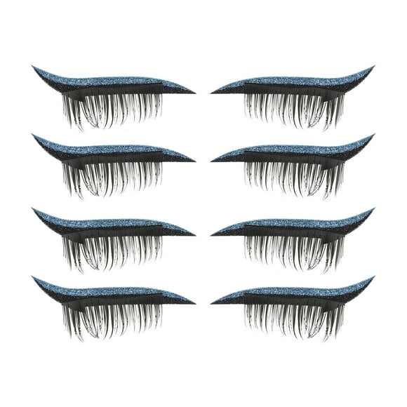 4Pairs Glitter Eyelash Stickers Reusable Eyelash Decals Women Beauty Supply