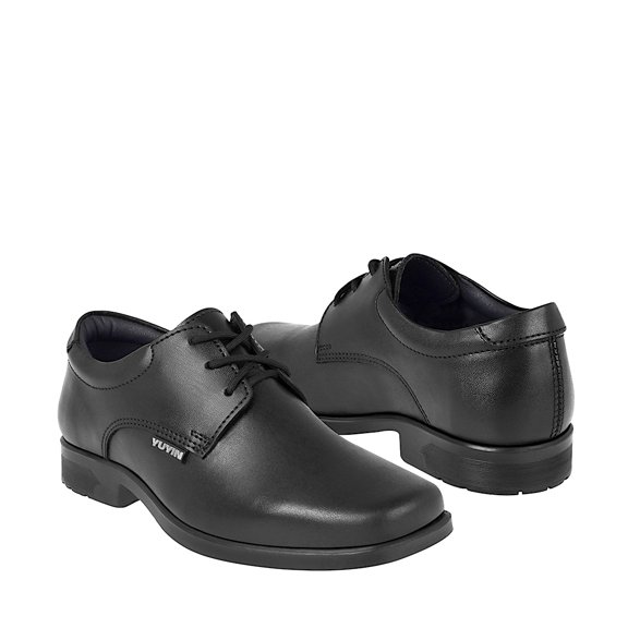 ZAPATOS ESCOLARES YUYIN NIÑO 26453 PIEL NEGRO 18-21