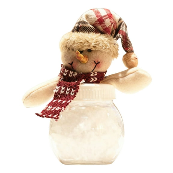 Santa Claus & Snowman Christmas Candy Jar - Festive Holiday Candy Dish for Home Decor