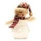 thumbnail image 2 of Tarro de caramelos navideño con decoración de Papá Noel y muñeco de nieve - Recipiente festivo de caramelos para decoración del hogar, artículos para fiestas y adornos navideños, 2 of 4