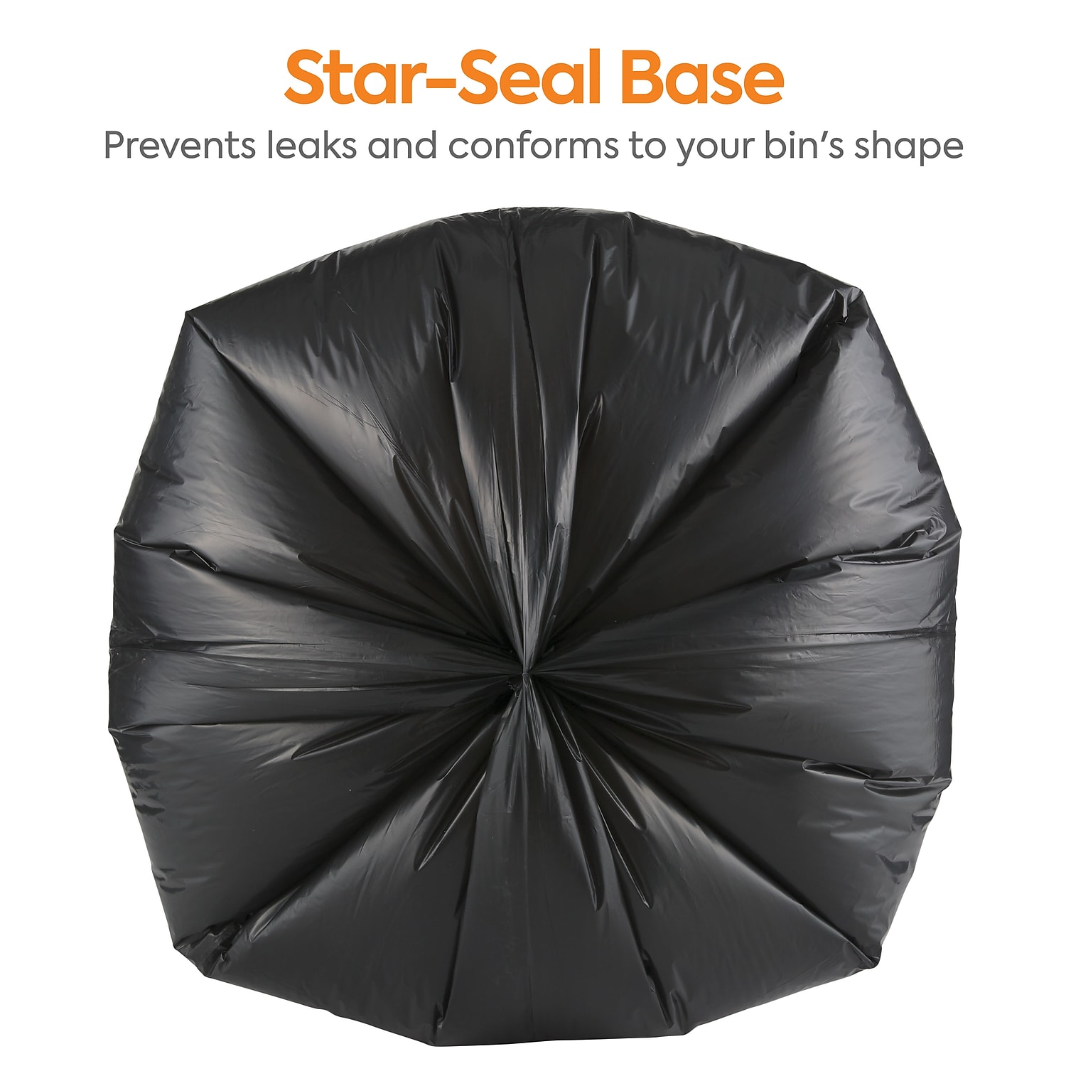 Staples Coastwide Professional 55-60 Gallon Trash Bag 38" x 58" Low Density 0.95 mil Black 100