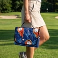 thumbnail image 4 of COEQINE Golf Cart Seat Towel Blanket Cover with Handle for Folded Carrying and Storage, Quilted Padding, 4 Storage Pockets, Compatible with Most 2 Seat Cart, Golf Ball Flame Blue, 4 of 8