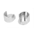 thumbnail image 1 of Unique Bargains Support de Bride de Tringle 25mm de Diamètre Ton Argent 2 Pcs pour Armoire Placard, 1 of 2