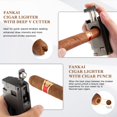 thumbnail image 3 of Encendedor de cigarros FANKAI con cortador y punzón, resistente al viento, 3 of 5