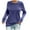 Blue, variant on AOOCHASLIY Women Fall Tops Women's Solid Color Fashion Leisure Comfortable All-match Long Sleeves Blouse