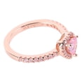 thumbnail image 2 of Anillo de diamantes de imitación en forma de corazón para mujer, elegante y a la moda, plata 925, anillo brillante exquisito, accesorio de joyería, diamantes de imitación rosas de 2,05 pulgadas, 2 of 10