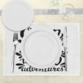thumbnail image 3 of Ambesonne Adventure Place Mats Set of 4, 60s Inspired Design, Standard Size, Black White, 3 of 6