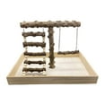 thumbnail image 3 of Soporte de juego para pájaros, parque infantil para pájaros, perchas para pájaros, soporte de madera para loros pequeños, medianos, cacatúas, pinzones, 3 of 9